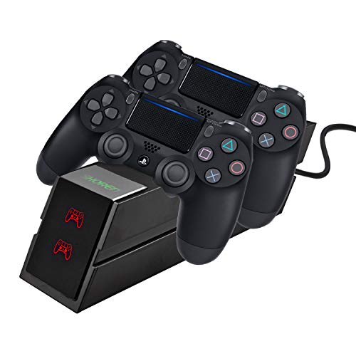 PlayStation 4 Controller Charger Station - DualShock 4 Charging Dock for PS4/PS4 Slim/PS4 Pro with LED Indicator - Fast Charging Gaming Accessories for Home & Travel Use