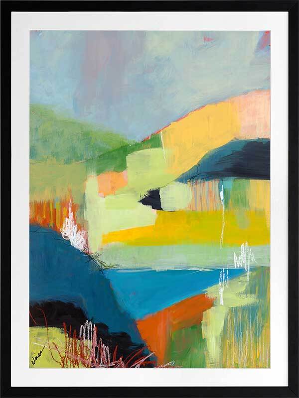 Coastal Hills Framed Art Print - Beach Landscape Wall Decor for Living Room, Bedroom & Office - Perfect for Coastal & Nautical Home Decor