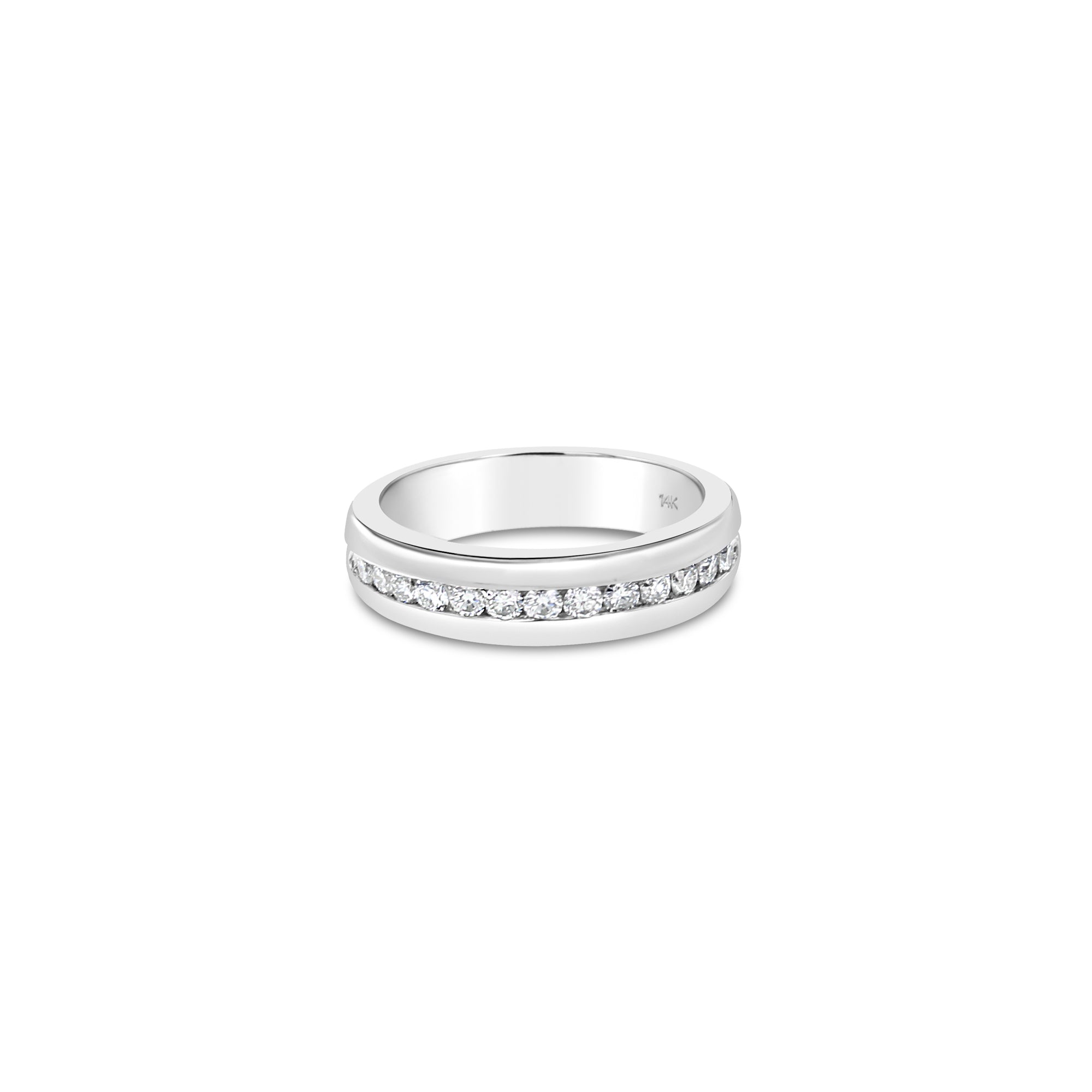 14K White Gold Channel Set Diamond Wedding Band - 0.67cttw Total Weight, Elegant Bridal Ring for Engagement, Anniversary & Special Occasions