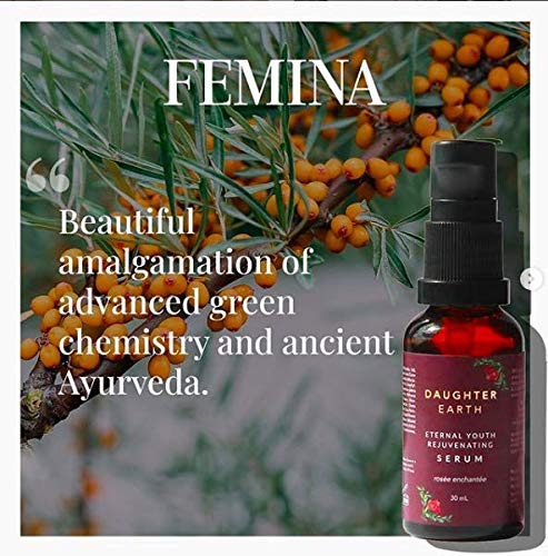 DAUGHTER EARTH Eternal Youth Rejuvenating Face Serum - Vegan Natural & Ayurvedic Brightening Serum for Wrinkles & Fine Lines | Rich in Skin-Loving Lipids | Softens & Hydrates All Skin Types | 15ml | Perfect for Daily Anti-Aging Routine & Night Skincare Regimen