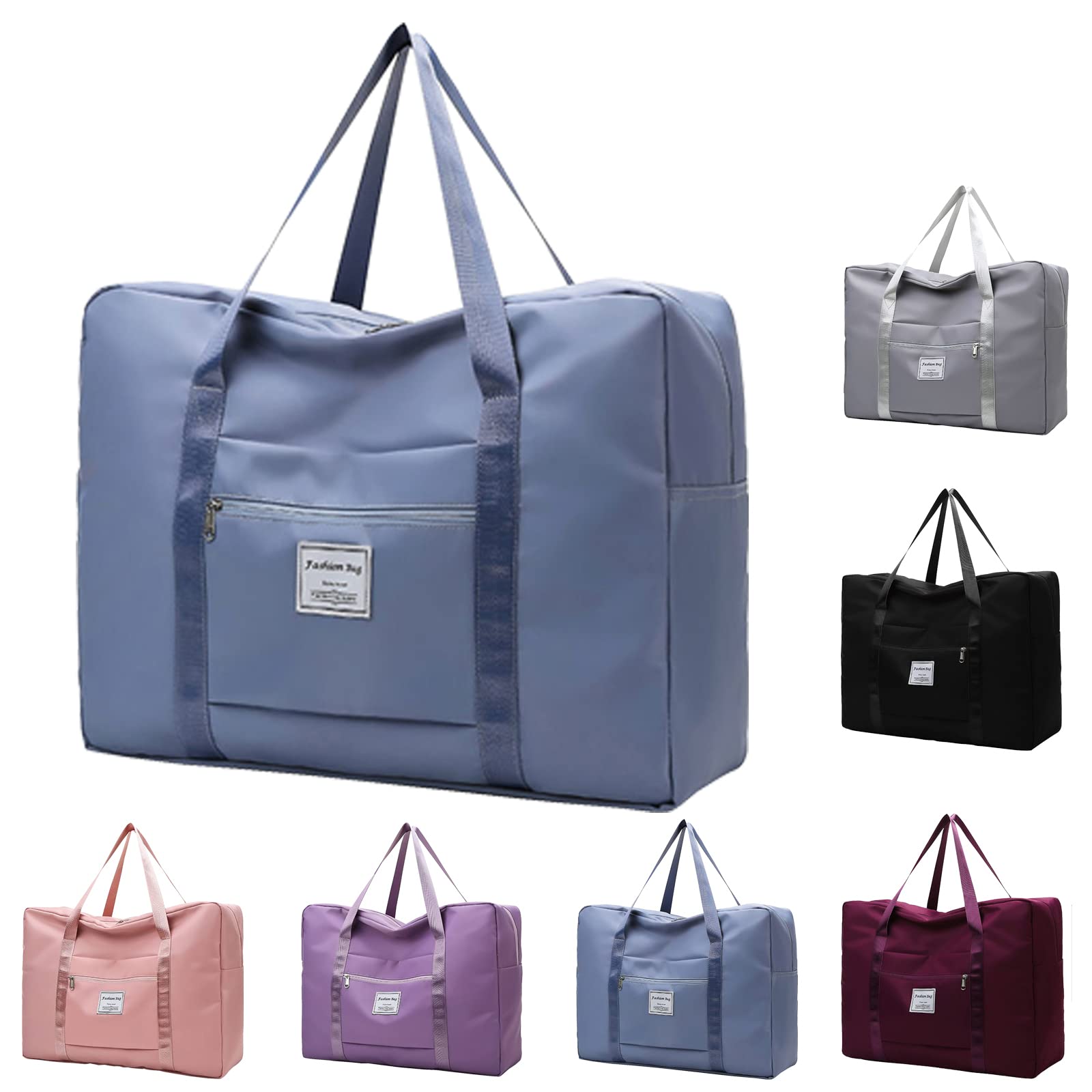 Large Sport Travel Duffle Bag - Lightweight Gym Tote & Weekender Carry On Bag for Women - Perfect for Gym, Beach Trips & Overnight Travel (Light Blue)
