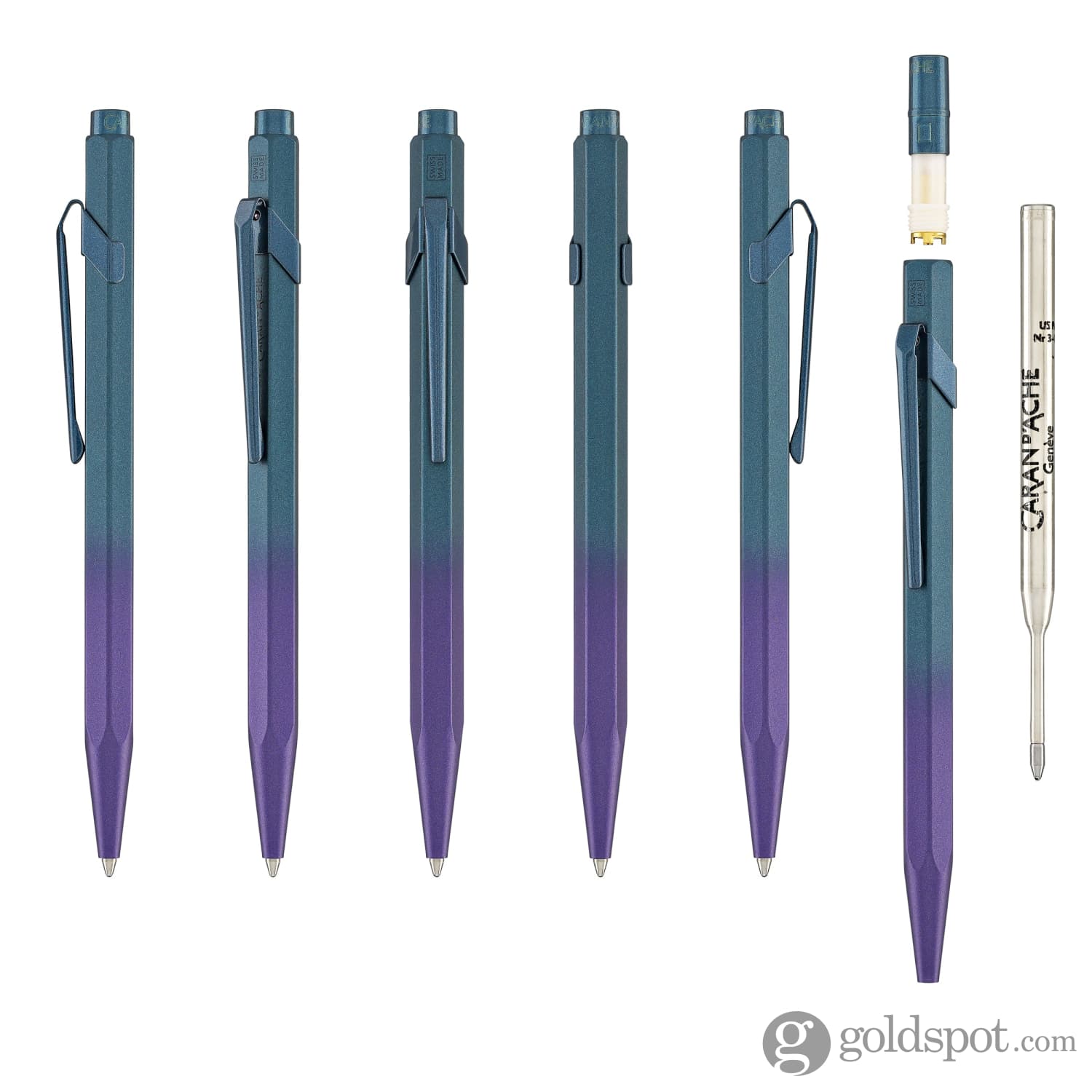 Caran d'Ache 849 Claim Your Style Ballpoint Pen - Purple Ocean Limited Edition #5 | Premium Swiss Writing Instrument for Office, Gifts & Collectors