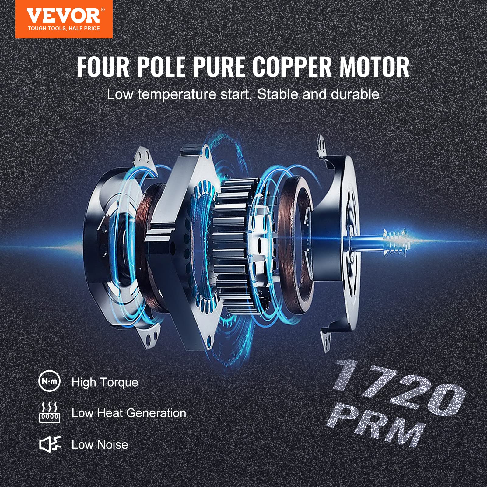 VEVOR 1/5 HP Single Stage Vacuum Pump, 3.5 CFM, 120V AC Air Conditioning Vacuum Pump with 1/4