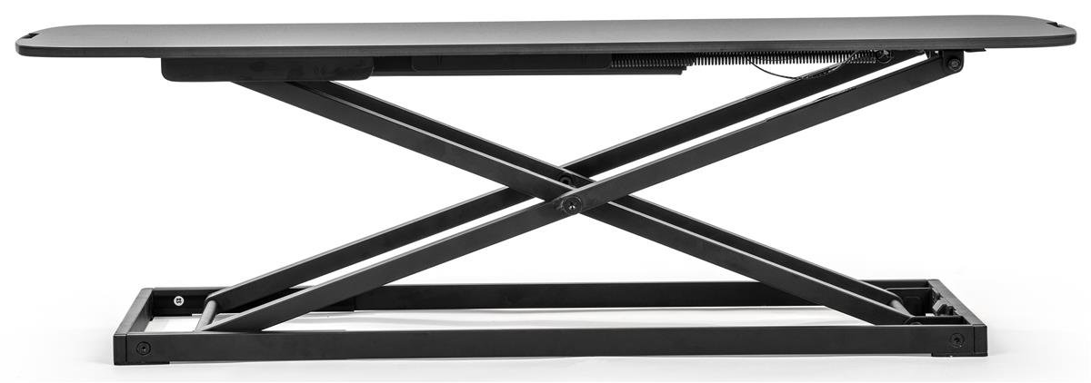 Height Adjustable Sit Stand Workstation for Desktop – Black (FDDX04LTBK) | Ergonomic Standing Desk Converter for Home & Office | Reduce Neck & Back Pain While Working