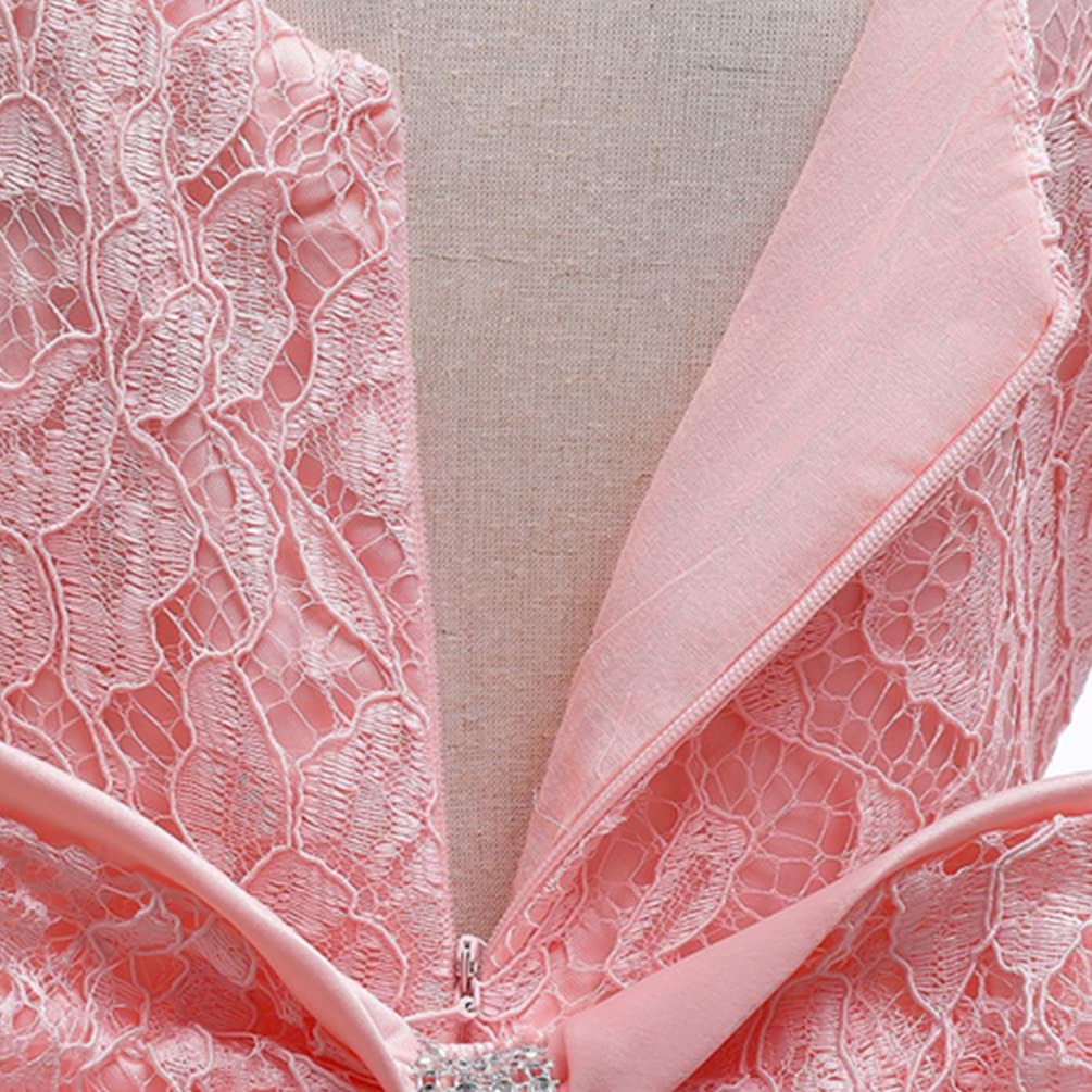 Christening Lace Flower Baby Girl Dress - Princess Formal Prom Tutu Ball Gown for Baptism, First Communion & Special Occasions