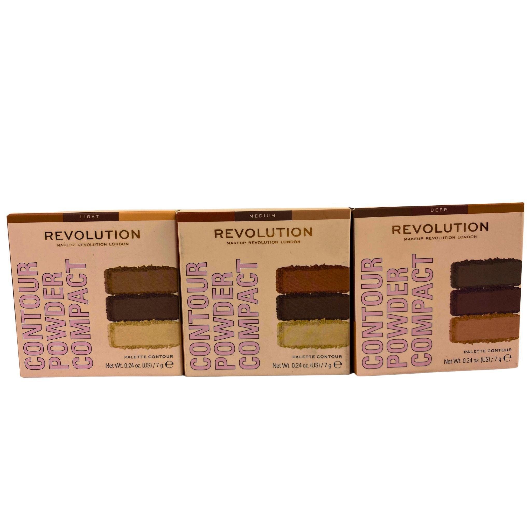 Revolution Contour Powder Compact Palette - 0.24oz (50 Pcs Lot) - Professional Makeup Contouring Kit for Face Sculpting & Highlighting - Perfect for Daily Makeup, Photo Shoots & Special Occasions