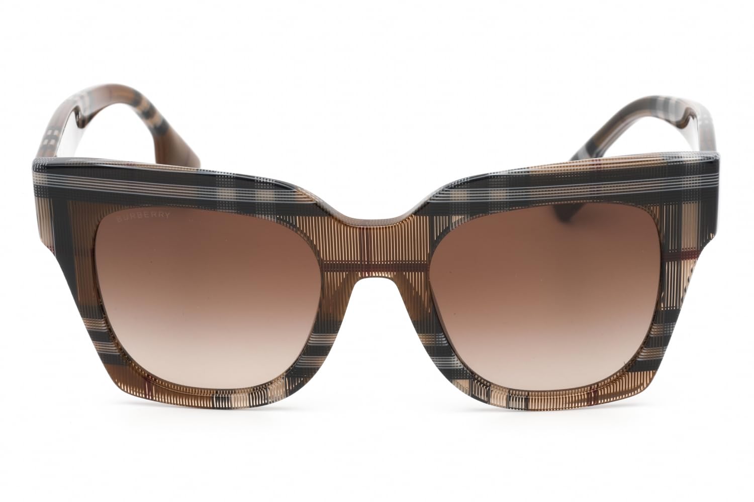 BURBERRY BE 4364 396713 Check Brown Sunglasses for Men & Women - Stylish UV Protection Shades for Outdoor, Travel & Fashion