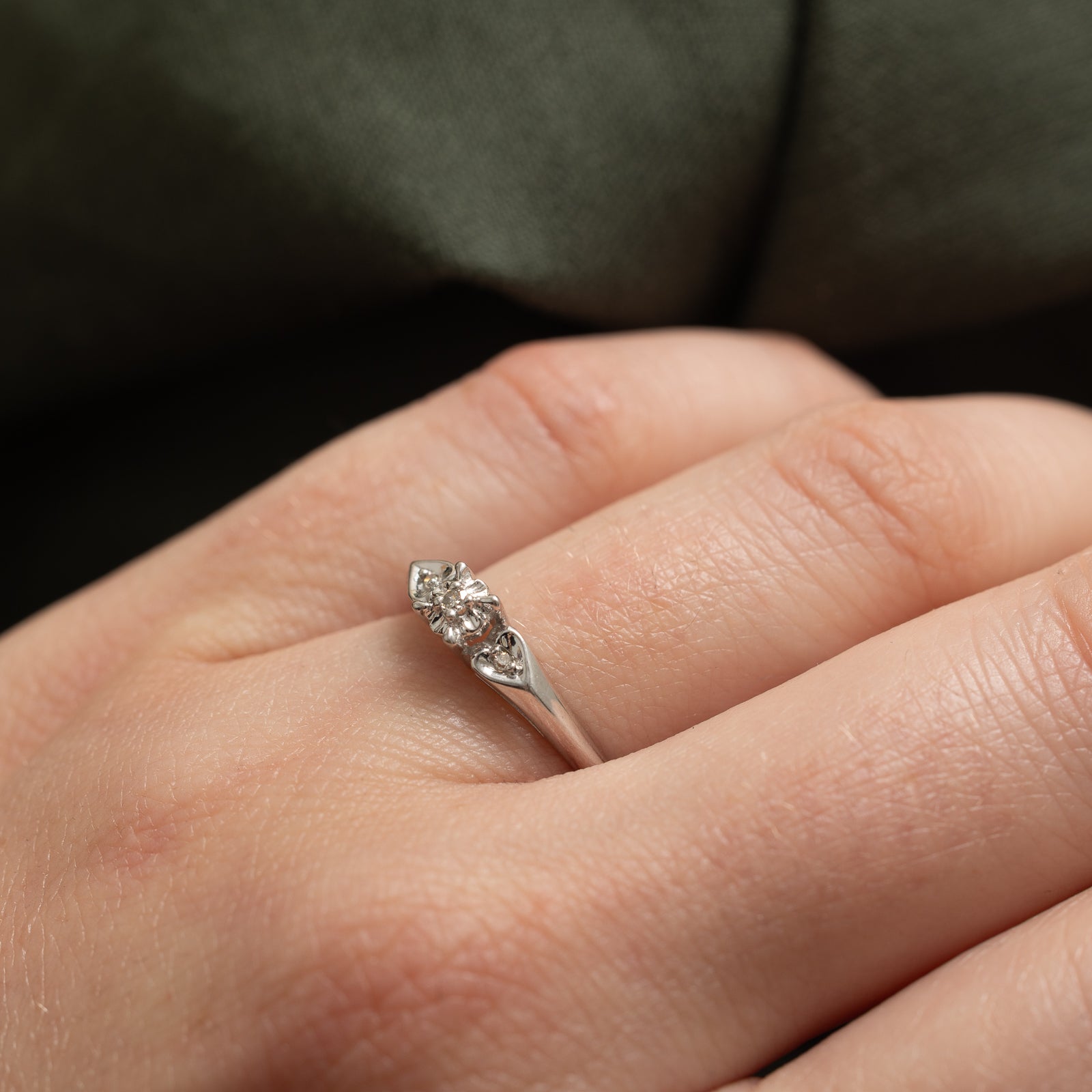0.03ctw Illusion Set Diamond Ring - Size 6.5 | Elegant Wedding Band, Anniversary Gift for Her | Perfect for Engagement, Proposal & Special Occasions