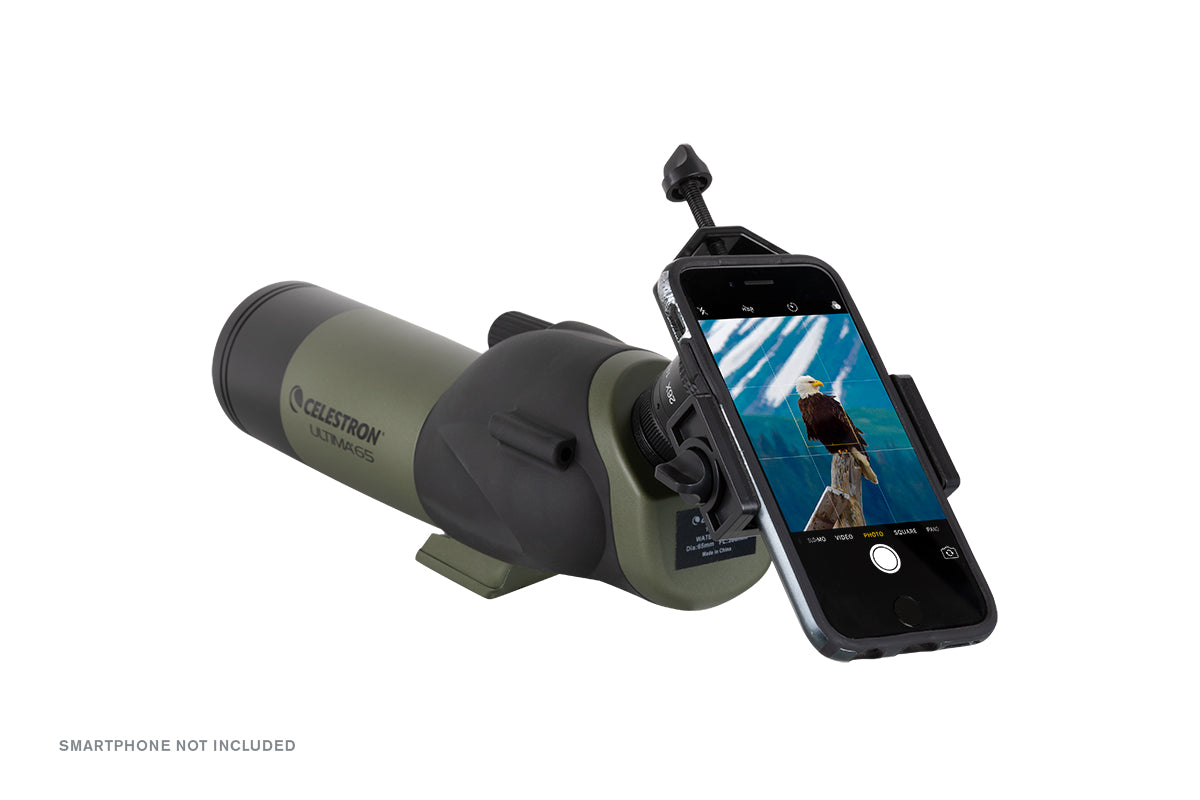 Ultima 18 55-65mm Angled Zoom Spotting Scope with Smartphone Adapter - HD Bird Watching, Hunting & Target Shooting Optics for Outdoor Enthusiasts