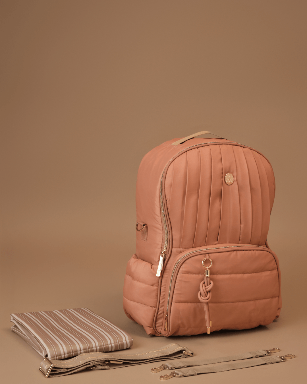 The Coast Diaper Bag - Stylish & Spacious Baby Essentials Organizer in Dusty Rose | Perfect for Travel, Daycare & On-the-Go Parents