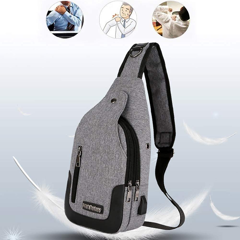 Lightweight Travel Gym Bike Sling Bag - Water-Resistant Shoulder Backpack with USB Charging Port for Men & Women | Perfect for Cycling, Workouts, Commuting & Day Trips
