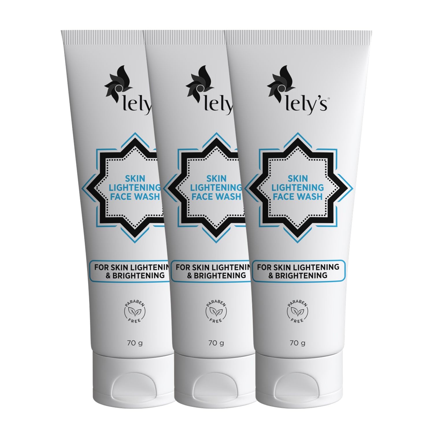 Lely's Skin Lightening Face Wash - 70g | Deep Cleansing Pore Minimizer | Brightening & Blemish-Reducing Formula | For All Skin Types | Pack of 3 | Daily Skincare Routine for Radiant Complexion | Morning & Night Use for Glowing Skin