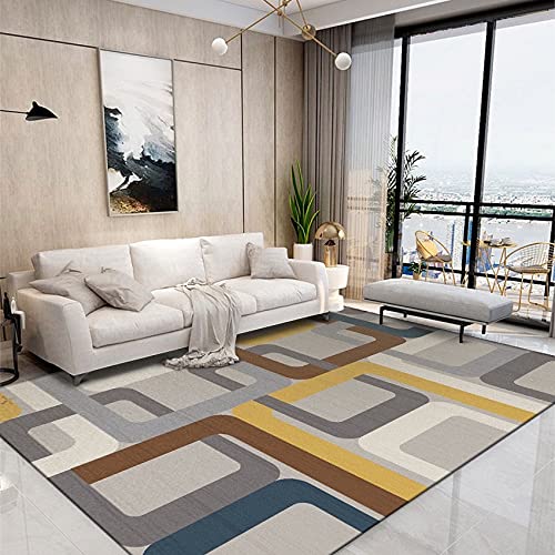 JustMeAlyssa Persian Modern Area Rug 4x6 Feet - Non-Slip Kitchen Rug, Dining Room Carpet, Hallway Runner, Bedroom & Living Room Decor - Indoor/Outdoor Floor Mat for Home, Office & Patio Use
