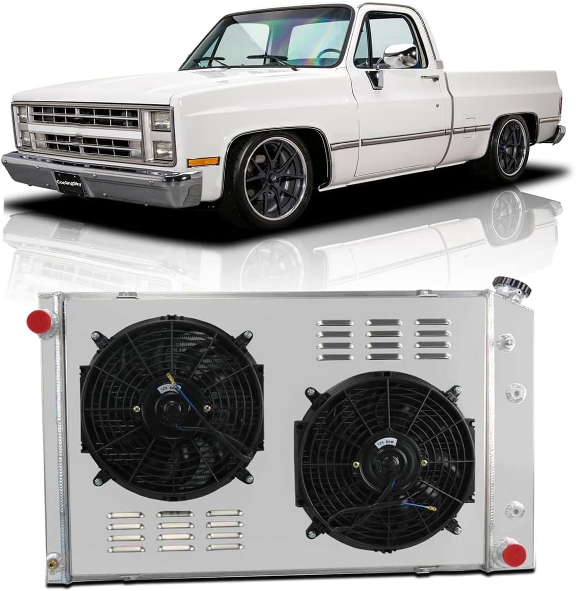 Primecooling 56MM 3 Row Aluminum Radiator with 2X12