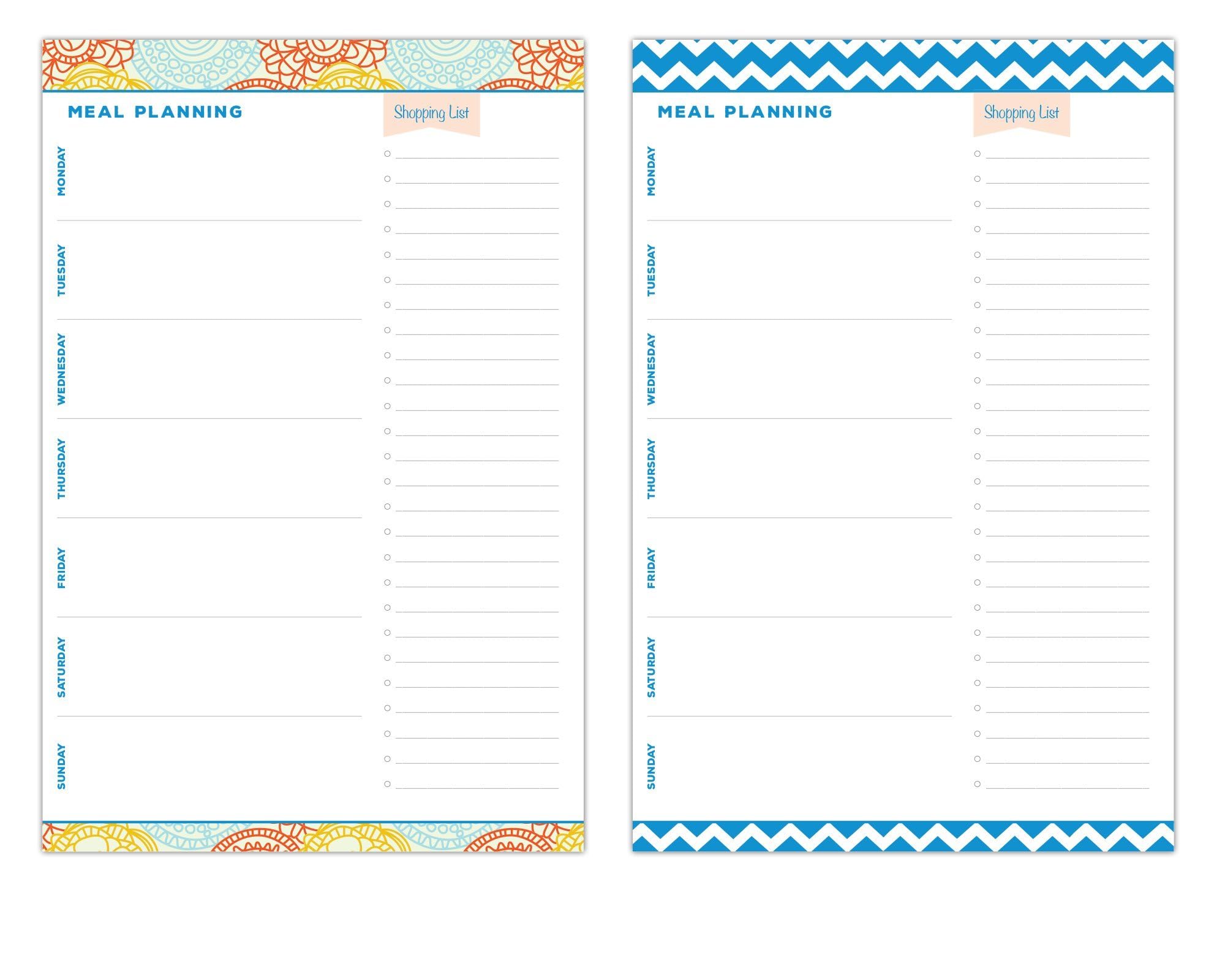 6x9 Inch Meal Planning Notepad - 80 Sheets | Weekly & Monthly Food Planner for Grocery Lists & Healthy Eating | Perfect for Kitchen, Office & Meal Prep