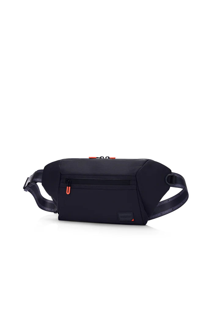 American Tourister Eris Cross Body Waist Bag - Stylish & Durable Black Fanny Pack for Travel, Hiking, and Everyday Use