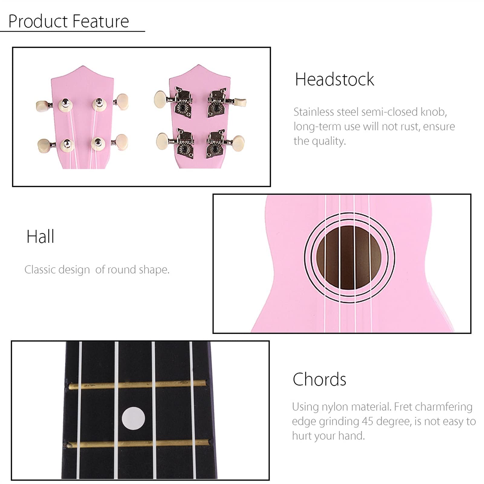 **21 Inch Soprano Ukulele for Kids & Beginners - 4 String Wooden Hawaiian Mini Guitar with Tuner - Perfect Musical Gift for Children, Birthday & Christmas (Ukulele Accessories Included)**    *(Great for Learning Music, Family Gatherings, Beach Parties & Travel!)*