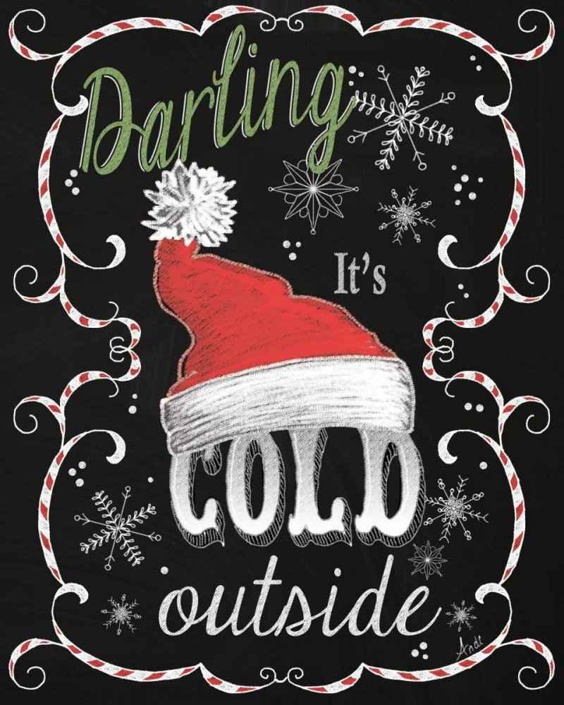 Snow Chalk Art Poster Print by Andi Metz - 10x8 Inches Winter Landscape Wall Decor - Perfect for Living Room, Bedroom & Office Aesthetic