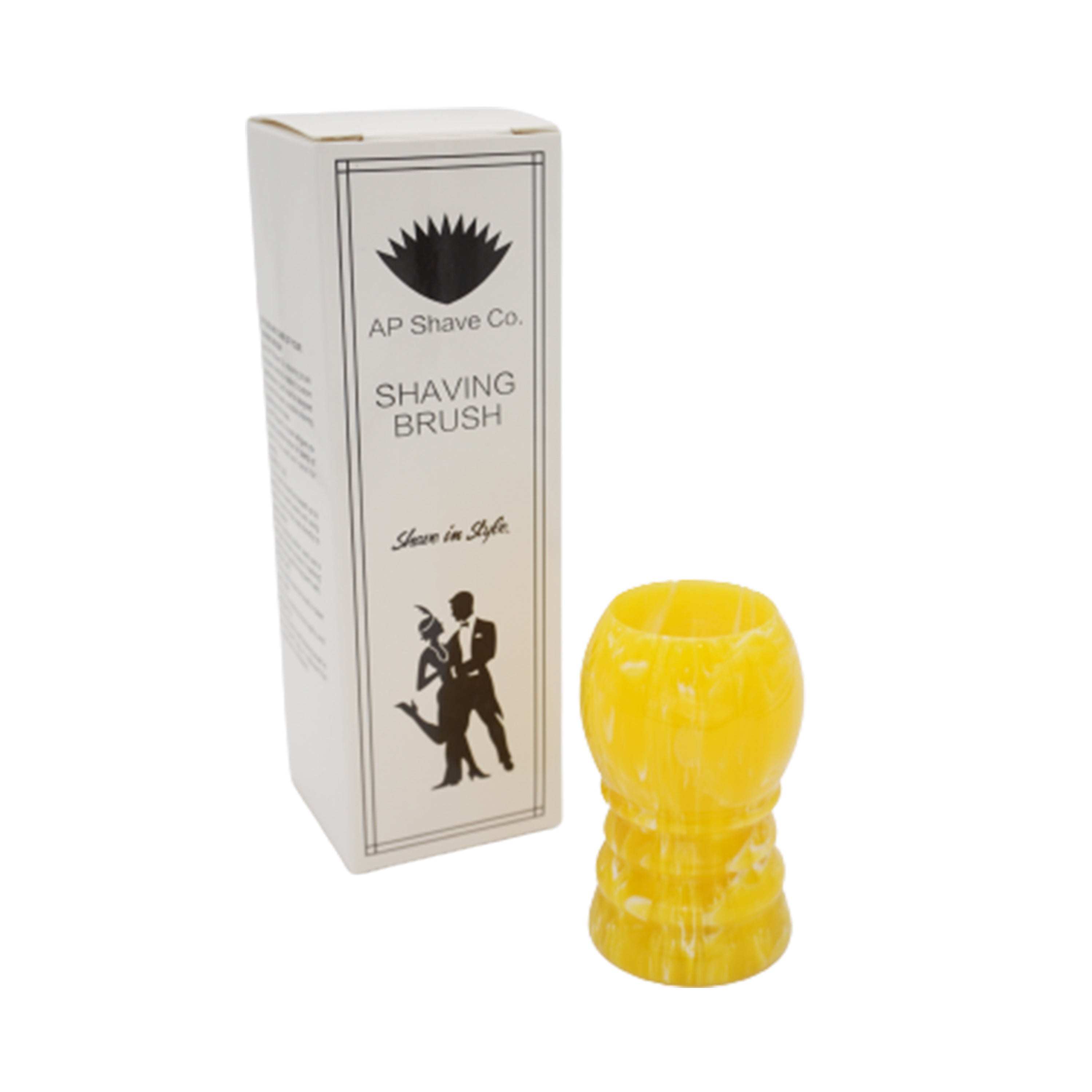 Premium Lemon Drop Handcrafted Shaving Brush Handle - Fits 24mm & 26mm Knots - Perfect for Wet Shaving & Grooming Kits - Luxury Men's Shaving Accessories for Barbershop & Home Use