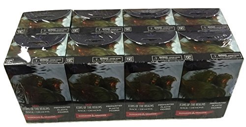 WizKids Dungeons & Dragons D&D Icons of The Realms: Rage of Demons Sealed Booster Brick (8 Booster Packs) Miniatures Figures - Fantasy RPG Game Collectibles for Tabletop Gaming & D&D Campaigns