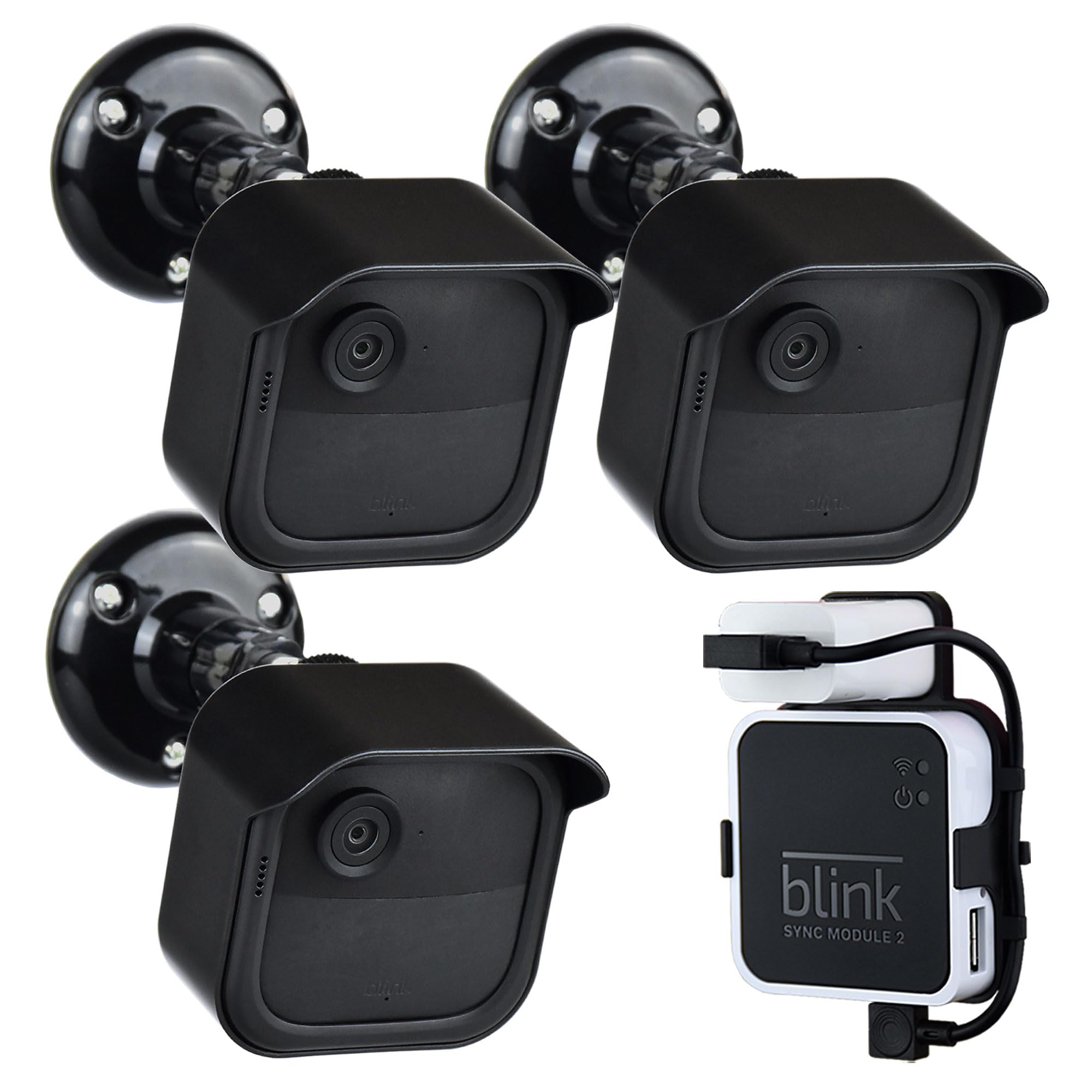 Blink Outdoor 4th & 3rd Gen Camera Mount Bracket - 3 Pack Weatherproof Security Camera Housing for Blink Outdoor Cameras (Cameras Not Included) - Perfect for Home Security, Garage Monitoring & Outdoor Surveillance