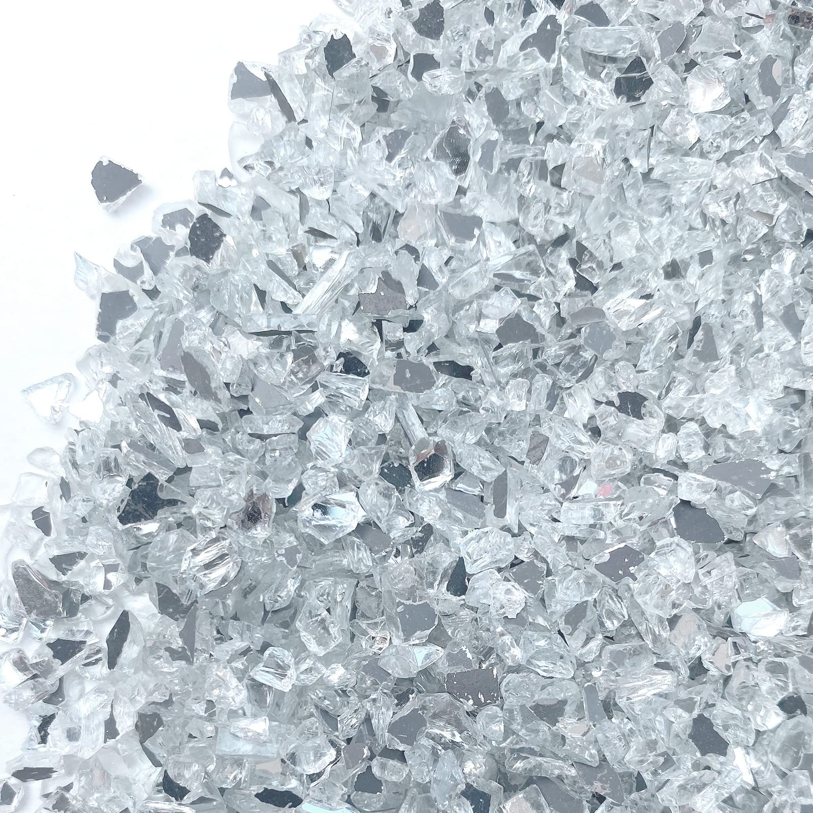 3lb Crushed Mirror Glass Pieces 6-8mm for DIY Crafts, Resin Art, Home Decor - Perfect for Mosaic, Jewelry Making, and Decorative Projects