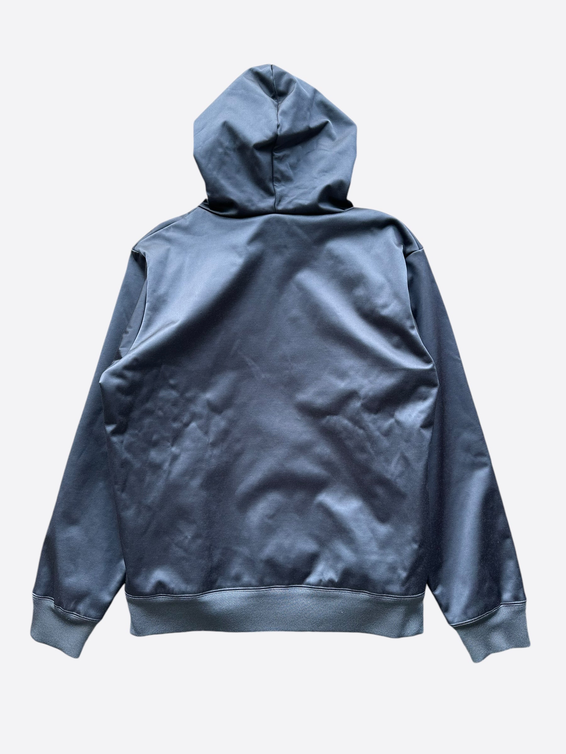 Dior Daniel Arsham Blue Embossed Metallic Logo Hoodie - Men's Luxury Streetwear Fashion for Casual Wear & Urban Style