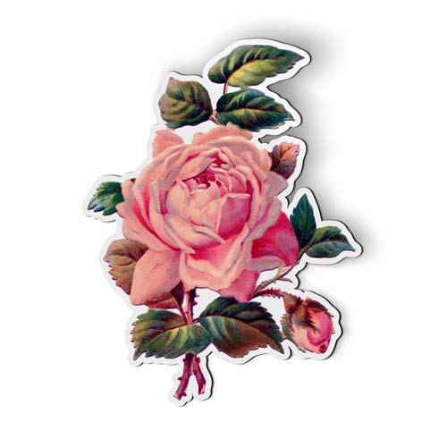 Vintage Rose Car Fridge Magnet - 3 Inch Decorative Magnetic Sticker for Refrigerator, Locker, Office & Home Decor - Beautiful Floral Design for Kitchen, Dorm, and Workspace Organization