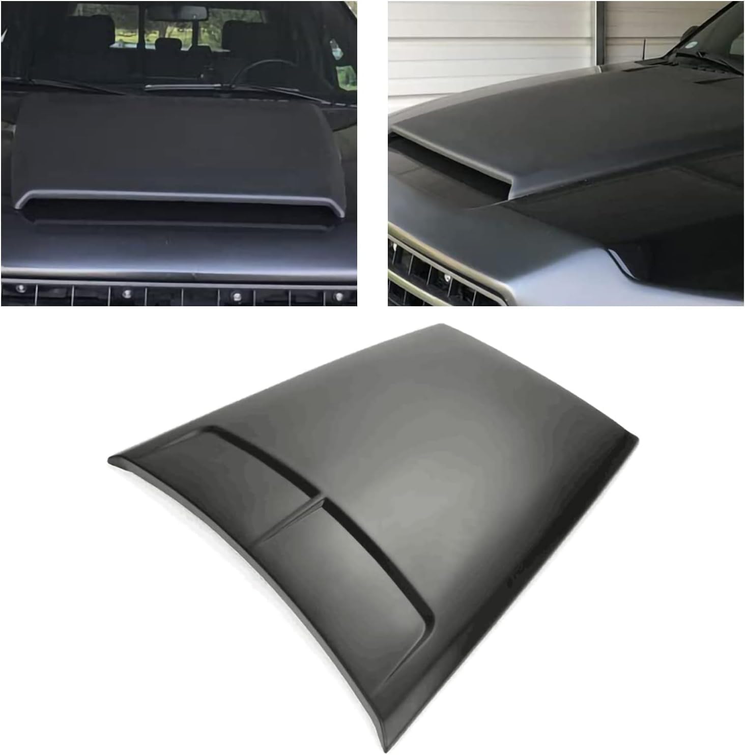 KUAFU Front Hood Scoop Cover for 2015-2020 Ford F-150 Truck | Black Painted Hood Scoop Vent Cover | Upgrade Your Truck's Style & Protection