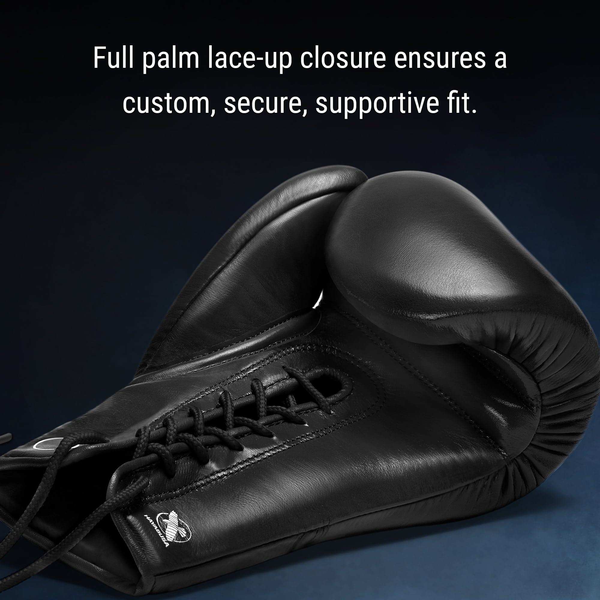 Hayabusa Pro Leather Lace-Up Boxing Gloves for Men & Women - Premium Training Gloves for Boxing, MMA, Kickboxing & Fitness Workouts