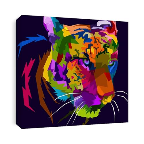 Canvas Wall Art Tiger Face Pop Art