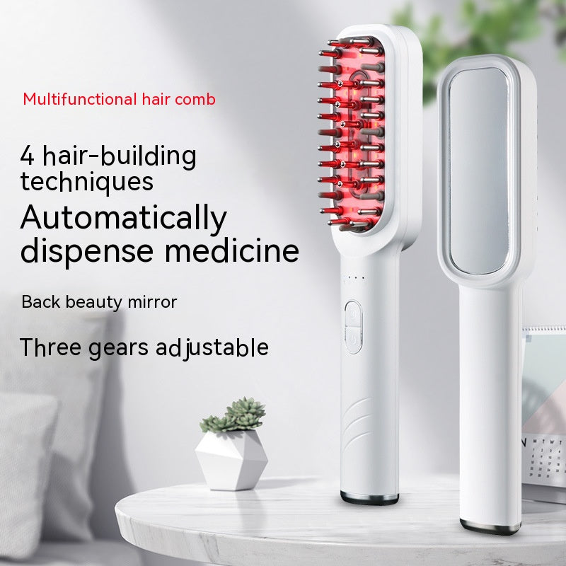Electric Scalp Massager Brush with Medicine Applicator - Hair Growth Stimulating Comb for Thinning Hair & Scalp Care - Perfect for At-Home Hair Treatment & Relaxation