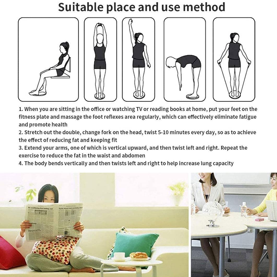 9.6 Inch Large Non-Slip Safety Wobble Board - Twist Exercise Board for Core Strength & Abdominal Workout - Home Fitness Equipment for Men & Women - Perfect for Yoga, Pilates & Balance Training