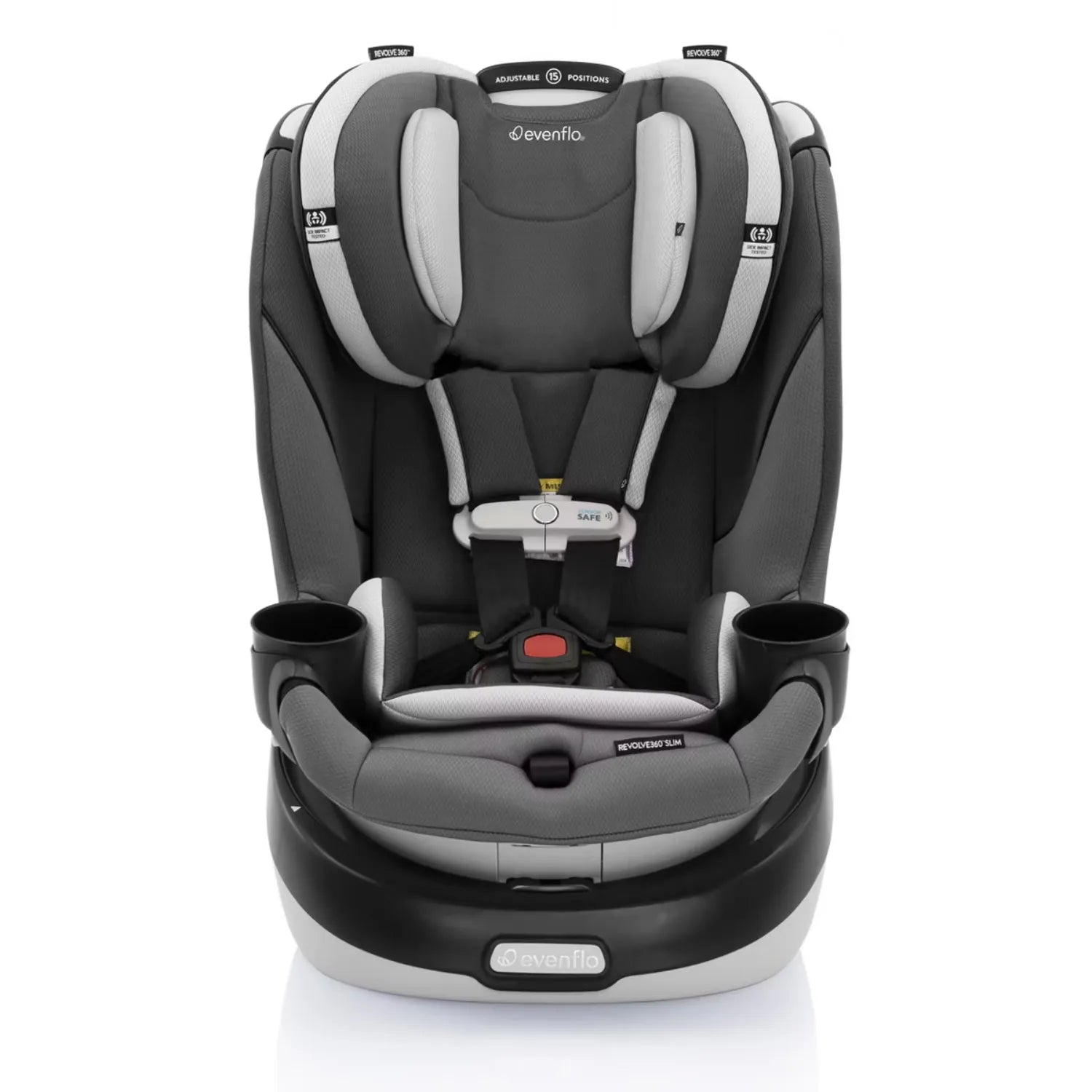 Revolve 360 Slim 2-in-1 Rotating Convertible Car Seat for Infants & Toddlers - Pearl Gray | Easy Swivel & Rear-Facing to Forward-Facing Transition for Safe Car Rides