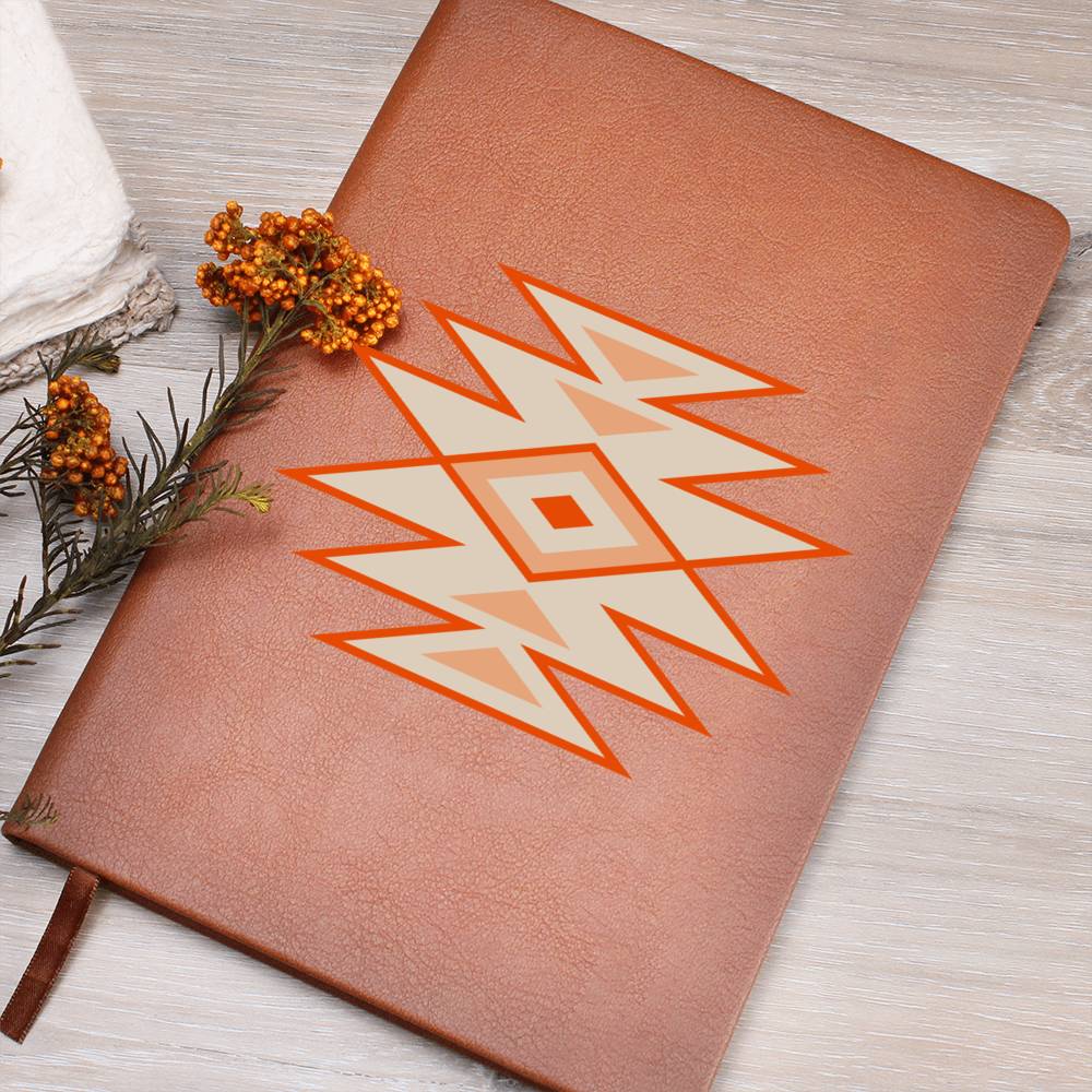 Vegan Leather Journal with Southwestern Motif - Handmade Leather Bound Notebook for Writing, Sketching & Travel Journaling - Perfect Gift for Writers & Artists