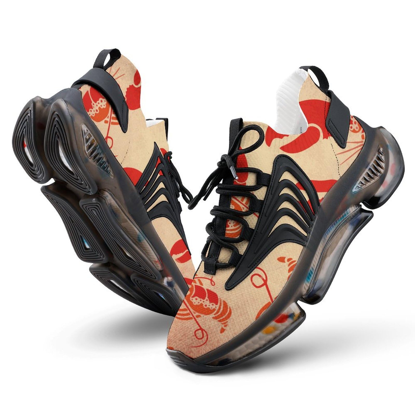 Red Lobster Men's Running Shoes - Lightweight Athletic Sneakers for Gym, Hiking & Outdoor Sports | Breathable Comfort Walking Shoes for Jogging, Workout & Daily Wear