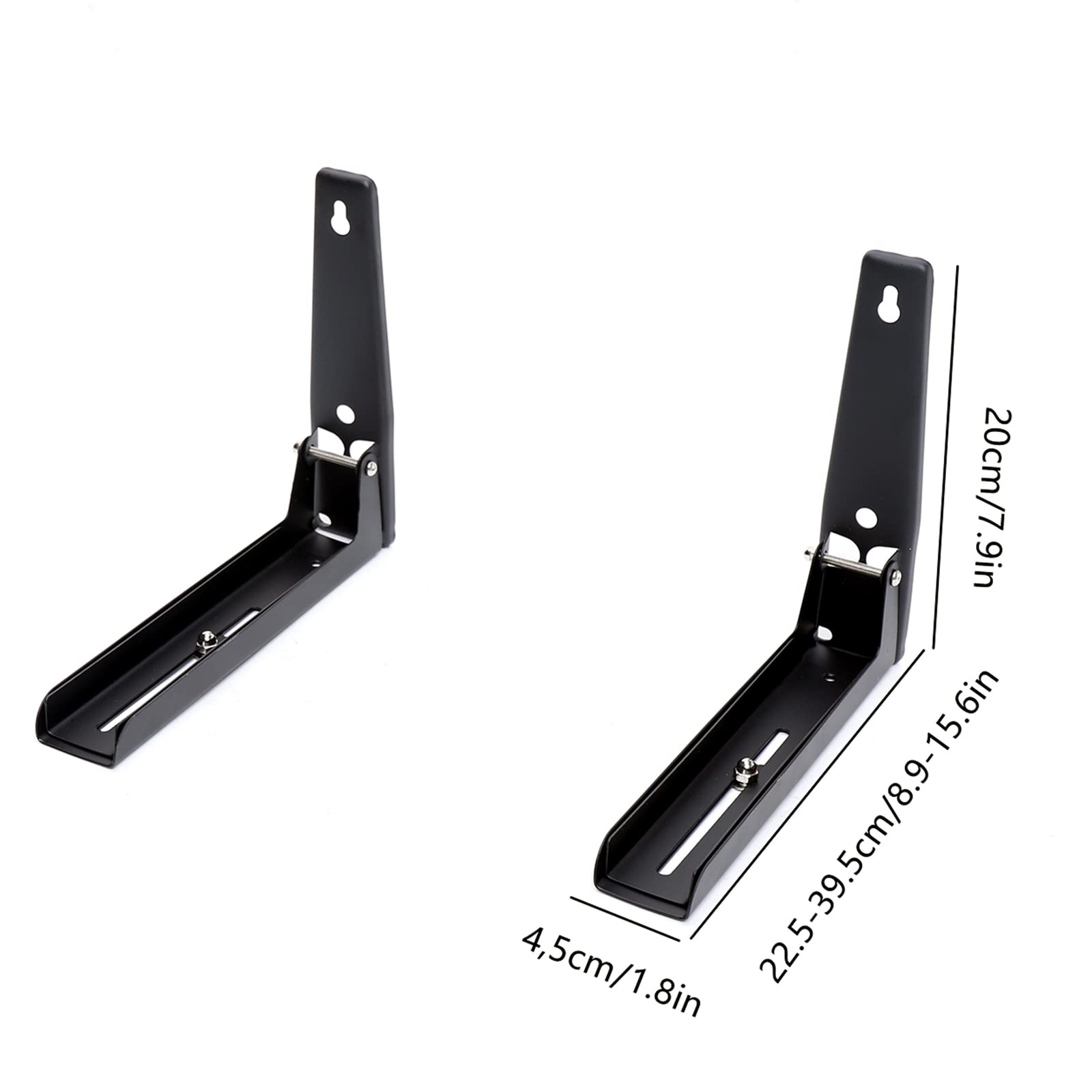 304 Stainless Steel Microwave Shelf Bracket - Wall Mount Kit with Screws | Foldable & Stretchable Oven Stand Rack (2-Piece Set) | Perfect for Kitchen Organization & Space Saving