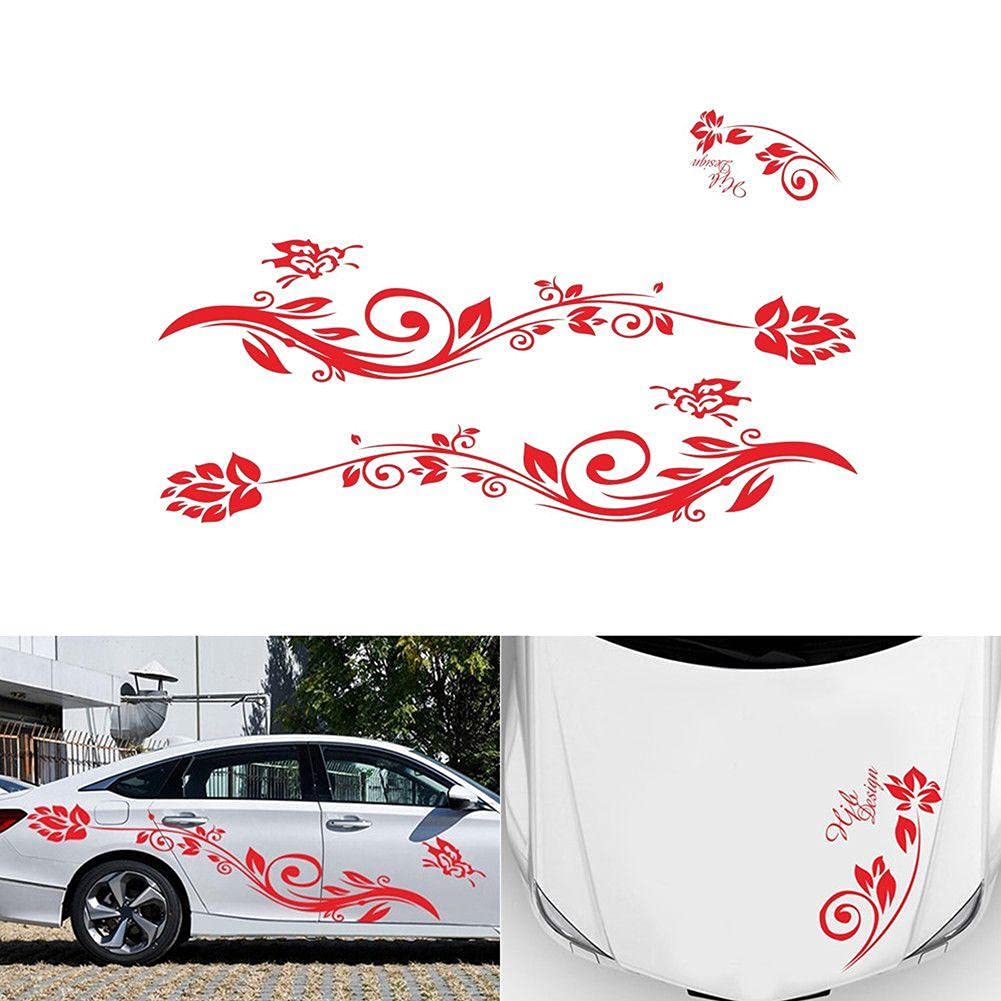 Butterfly & Floral Car Decals - Waterproof Vinyl Sticker Set for DIY Car Decoration | Universal Side Body & Hood Decals for Women - Perfect for Customizing Sedans, SUVs & Trucks