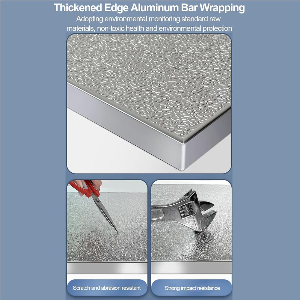 Aluminum Heat Shield Board - 60x60cm Fireproof Mat for Grill, Stove, Oven & Refrigerator Protection | Perfect for Outdoor BBQ, Kitchen Safety & Appliance Heat Protection