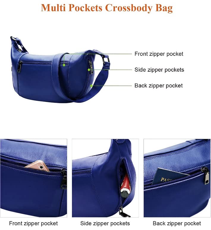 Hudson & James Genuine Leather Women's Crossbody Bag - Stylish Shoulder Purse for Work, Travel & Everyday Use - Fits iPad & Essentials - Perfect for Office, Commuting & Weekend Outings