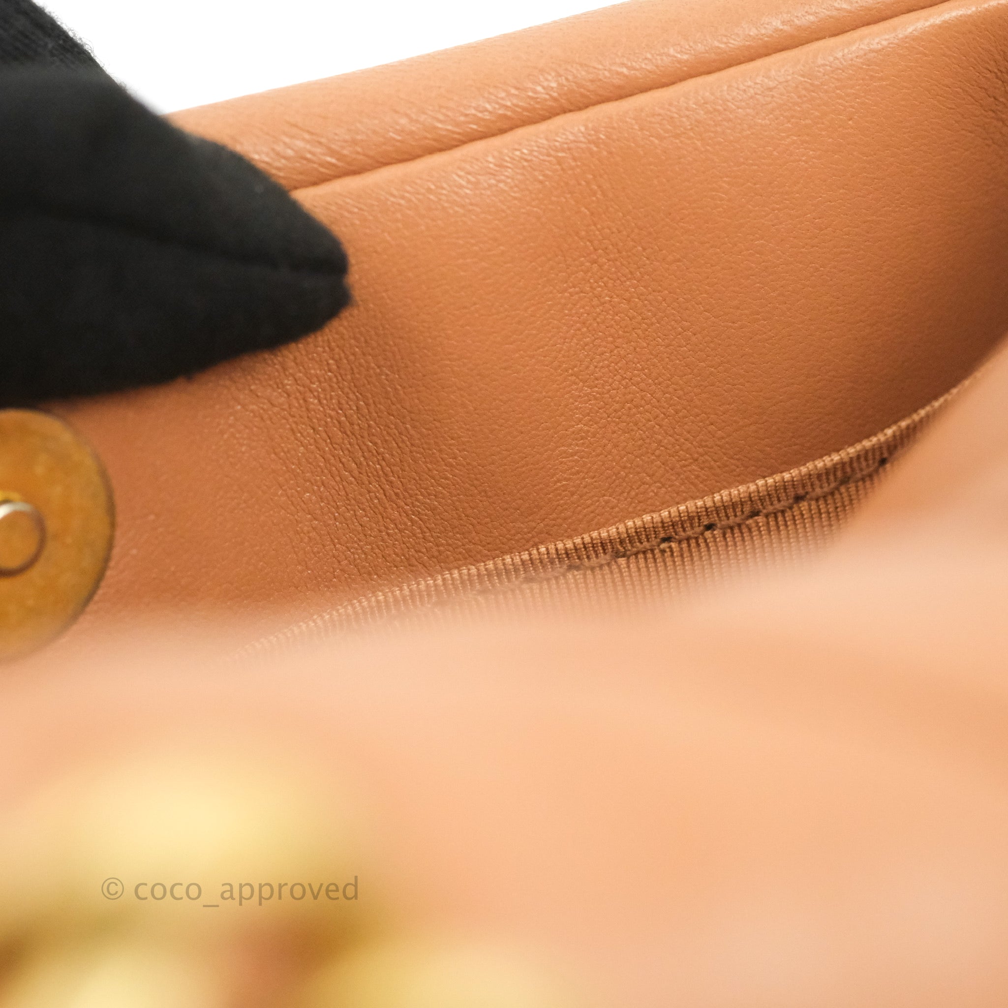 Chanel 19 Small Handbag in Caramel Dark Beige Lambskin Leather with Mixed Hardware 21K - Luxury Crossbody Bag for Women, Perfect for Date Night & Evening Events