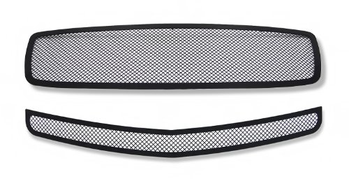 2005-2010 Dodge Charger Upper & Lower Bumper Grille Insert Combo - Stainless Steel Black Mesh Front Grill Replacement (D77889H) | Perfect for Car Upgrades & Customization