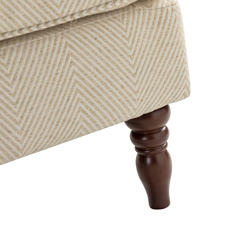 Premium Centaurs Upholstered Armchair - Modern Accent Chair with Soft Fabric & Sturdy Wooden Legs for Living Room, Bedroom, or Office Decor