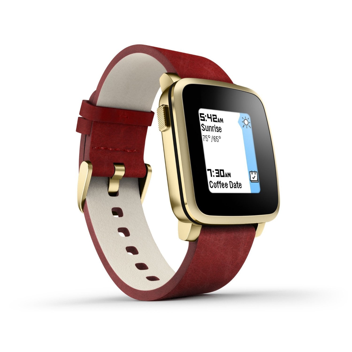 Pebble Time Steel Smartwatch - Compatible with Apple iPhone & Android Phones - Fitness Tracking, Notifications, Waterproof for Running, Swimming & Daily Use