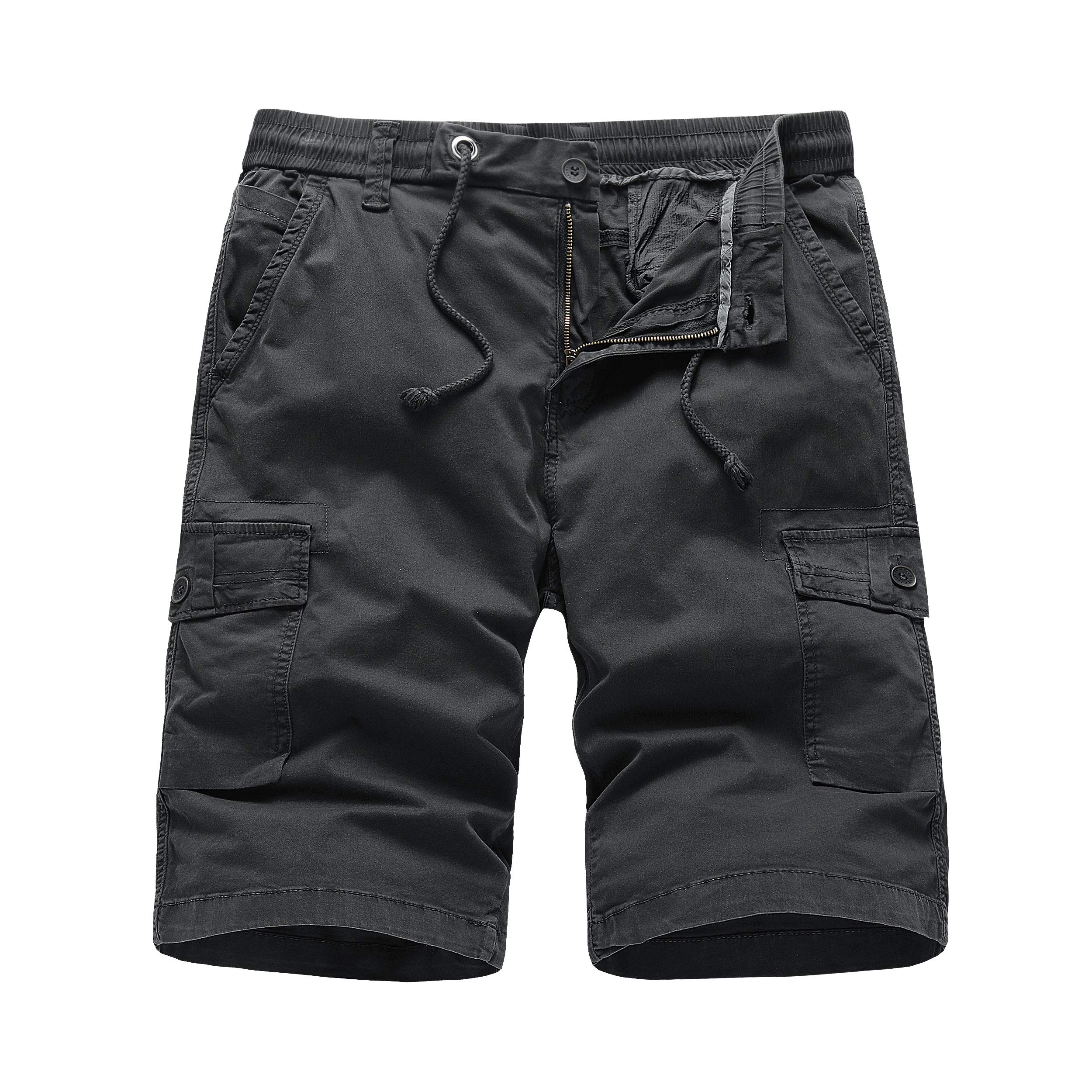 Xalutec Men's Cotton Cargo Shorts - Relaxed Fit, Straight Leg with Multiple Pockets | Comfortable Outdoor & Casual Wear for Hiking, Travel & Summer Activities