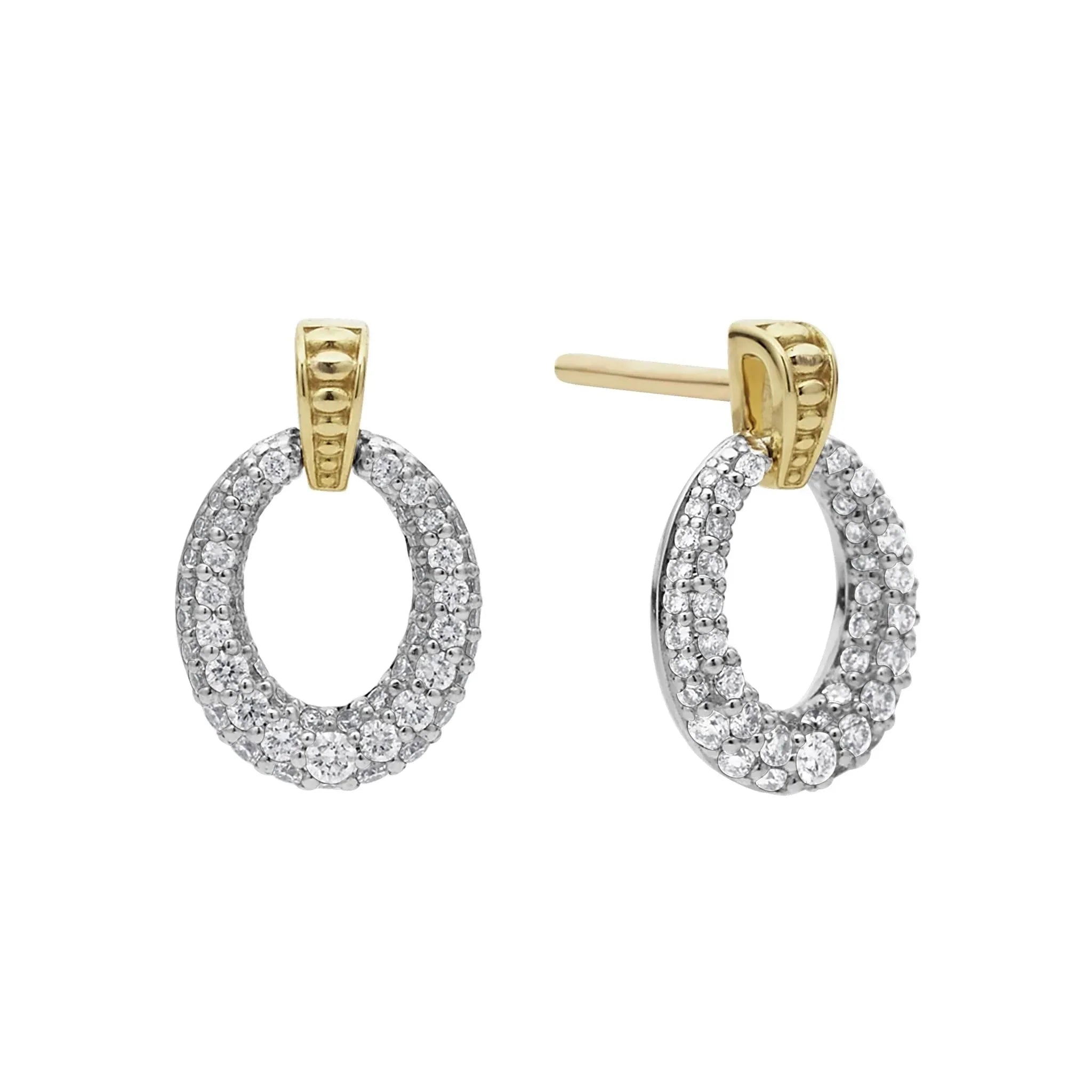 Exquisite Oval Drop Diamond Earrings for Women - 14K Gold Dangle Earrings - Elegant Wedding & Party Jewelry Gift