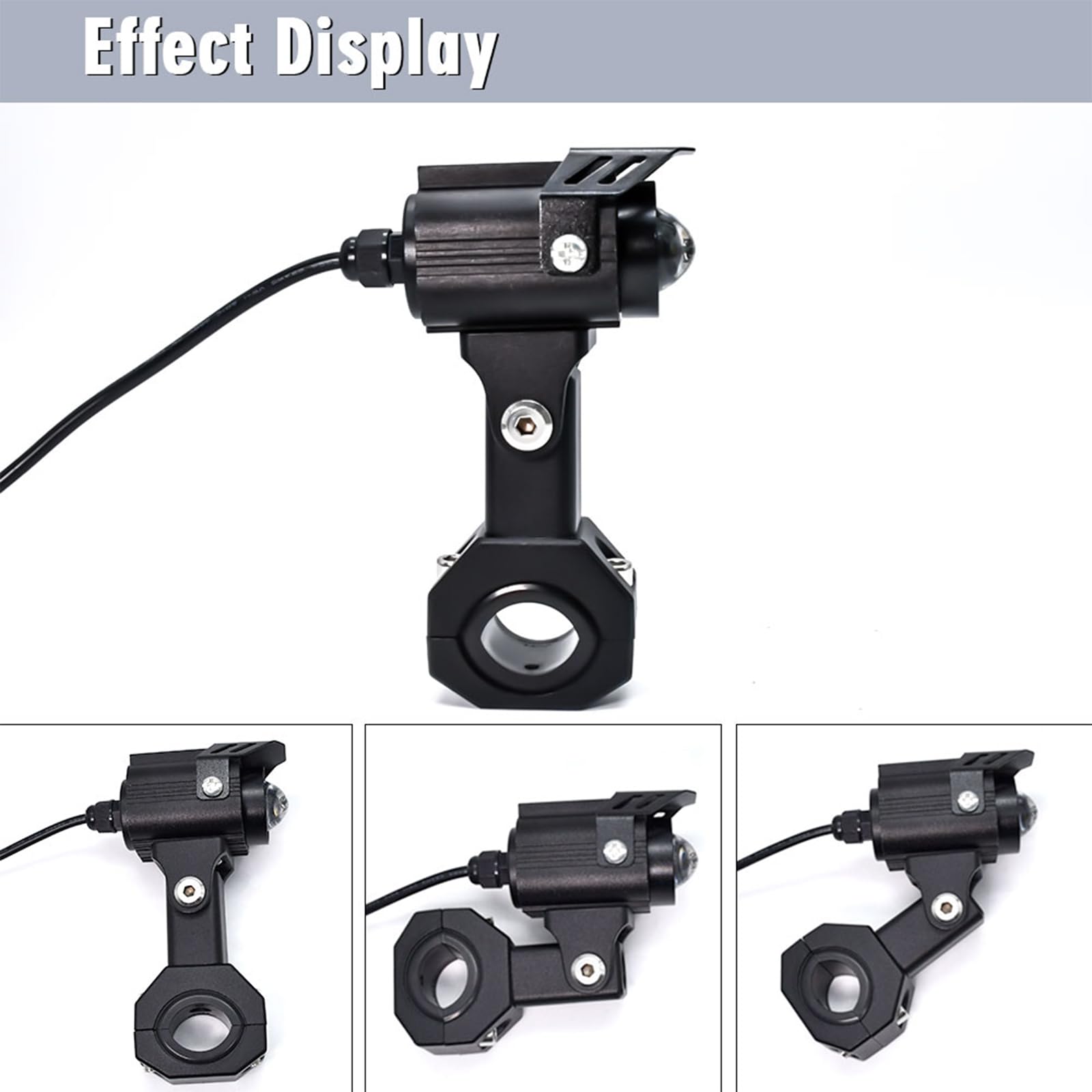 Windance 2-Piece Aluminum Alloy Light Bar Mounting Bracket Kit - 360° Adjustable Clamp for Off-Road LED Fog & Auxiliary Lights - Perfect for Jeep, Truck & ATV Bull Bar Tube Installation