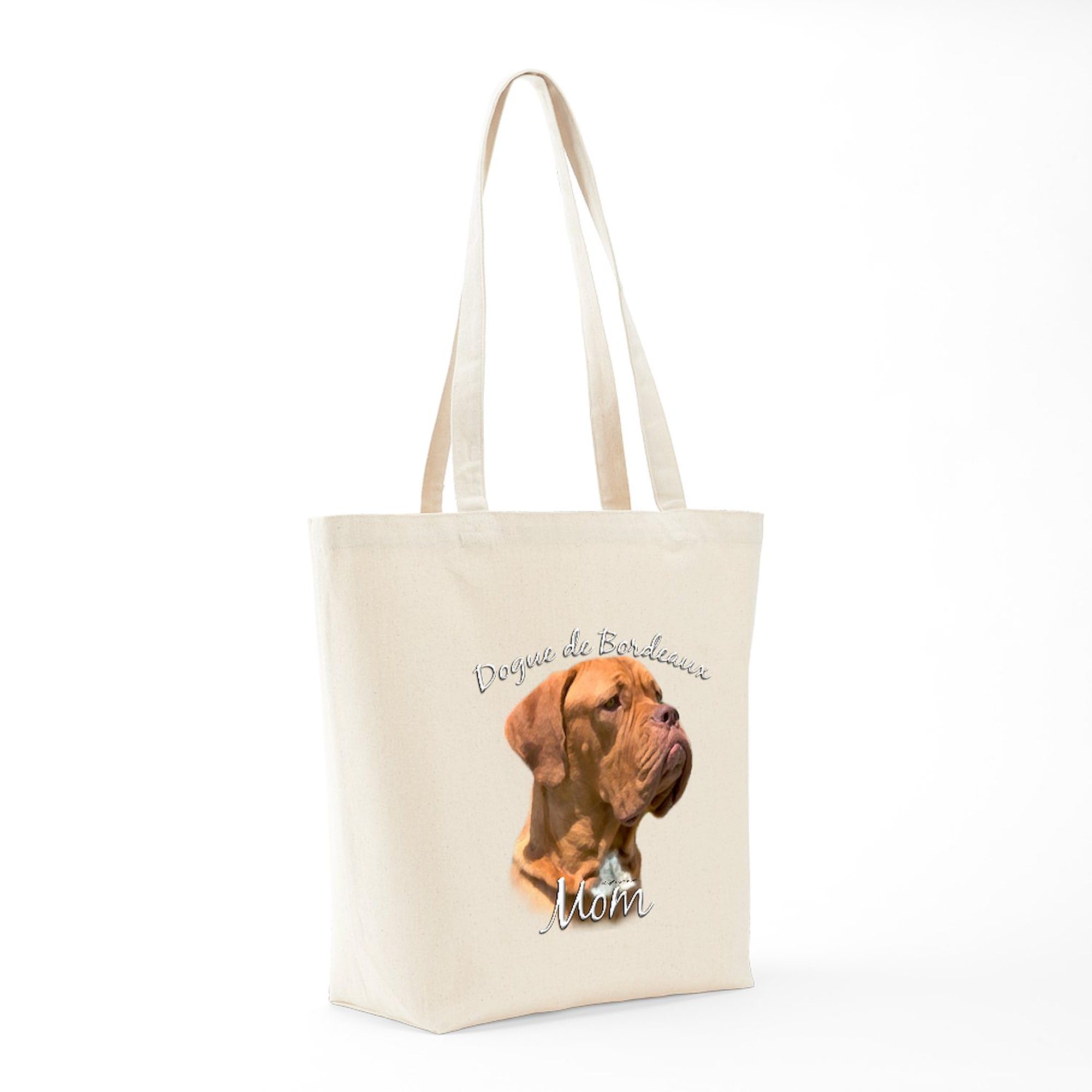 Dogue Mom2 Tote Bag - Natural Canvas Reusable Shopping Bag for Women | Eco-Friendly Grocery Tote, Beach Bag & Work Tote - Perfect for Shopping, Travel & Daily Use