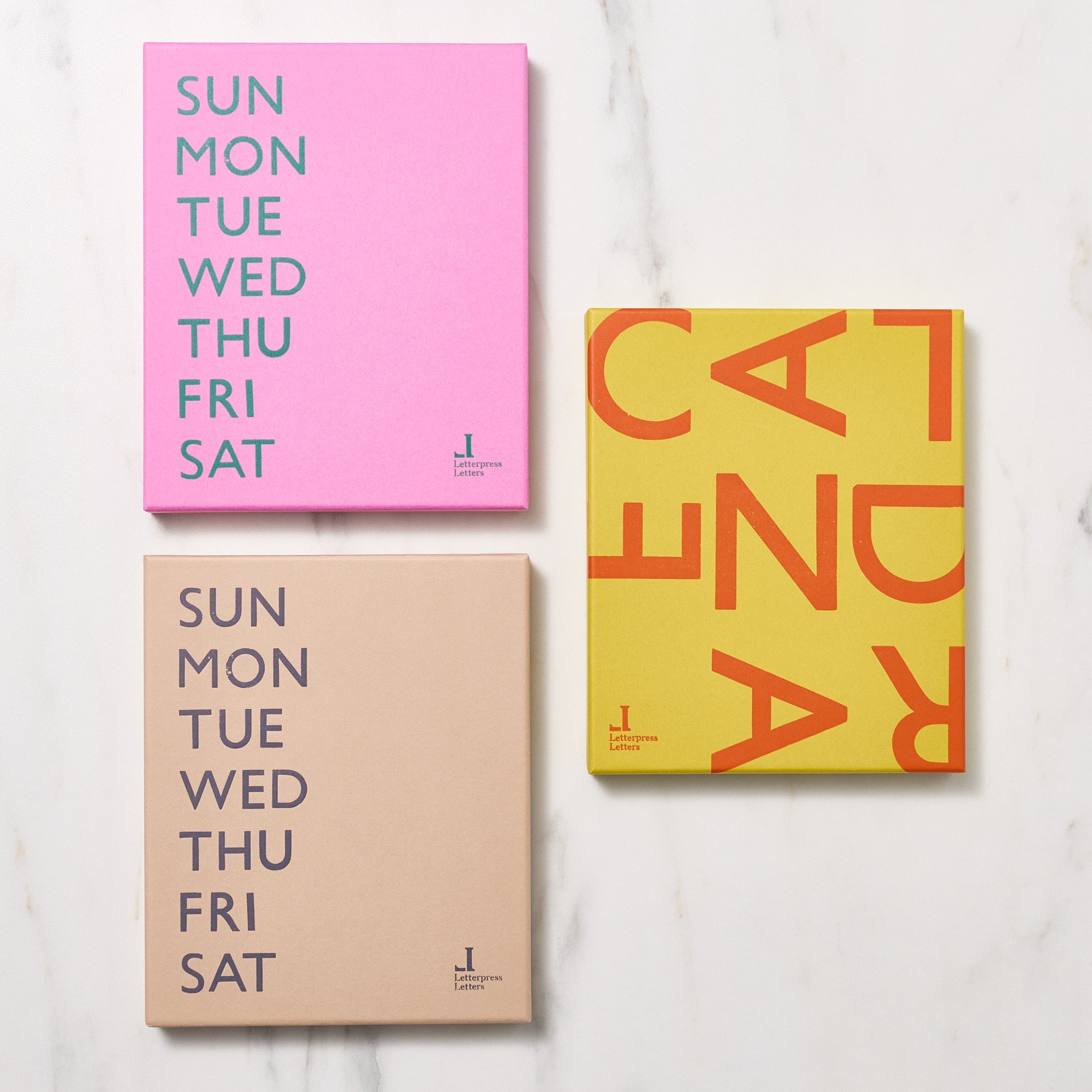 2025 Letterpress Desk Calendar - Elegant Letterpress Letters for Office & Home Decor | Perfect for Gifts, Planning & Stylish Workspaces