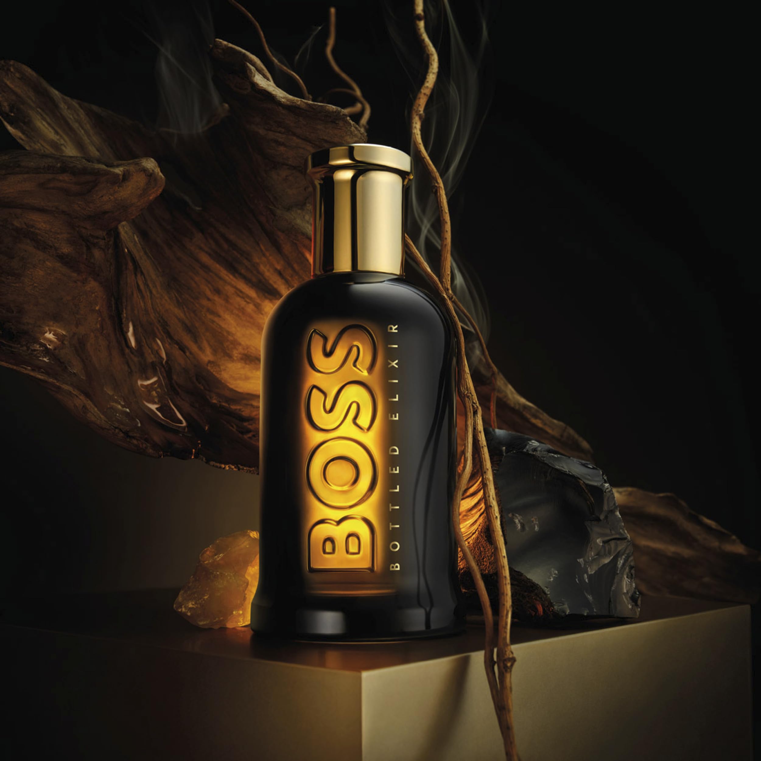 Hugo Boss Bottled Elixir Parfum for Men - Premium Woody Cologne with Incense, Vetiver & Cedarwood Notes - Long Lasting Fragrance Spray - Perfect for Date Night, Office & Special Occasions